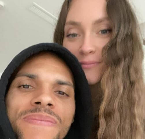 Anne-Laure Louis with her husband Martin Braithwaite.